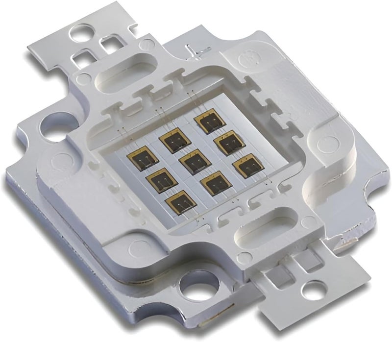 LEDGUHON 1Pcs 940nm 10W IR High Power LED Chip Infrared COB Module Light Emitter Diode Component for Infrared Transmitter (IR 940-945nm/DC 4-4.5V/1050mA/42mil chip) - Image 1